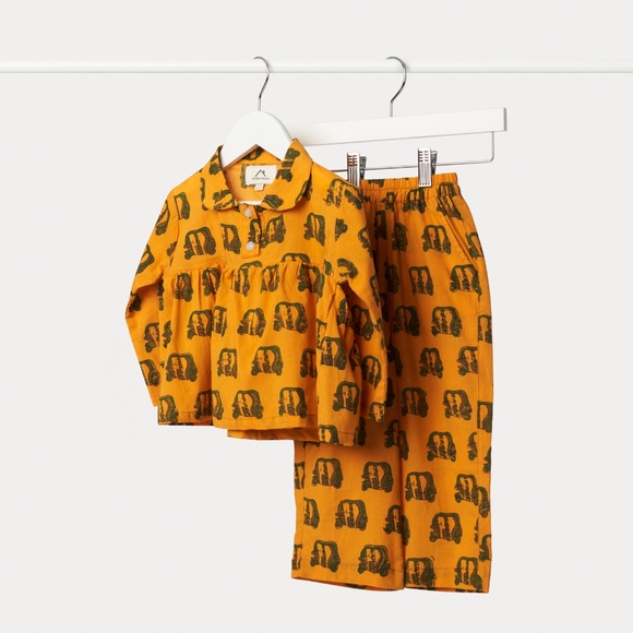 Kids 100% Cotton Pajama Set | Hand Block Print | 18M–6Y | Sensitive Skin Safe - Picture 5 of 6